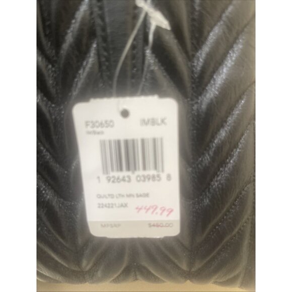 NWT Coach Quilted Leather Mini Sage Satchel F30650 Black Crossbody Bag - Picture 9 of 9